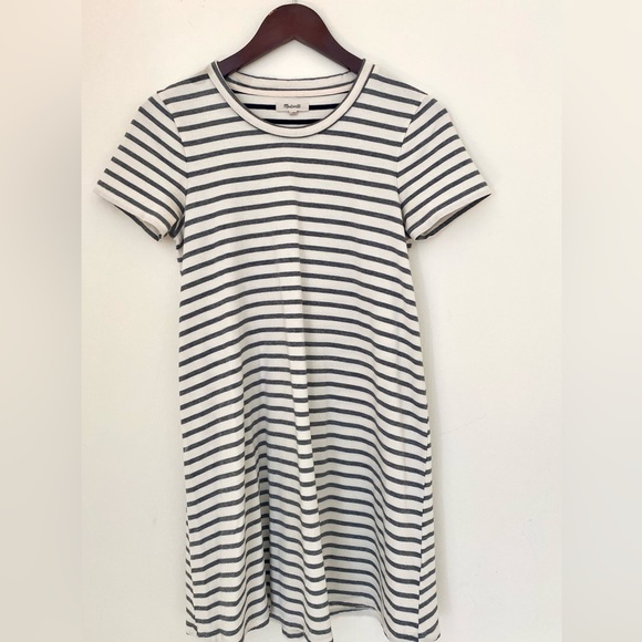 Madewell Striped Mini Cotton Dress - Picture 3 of 4